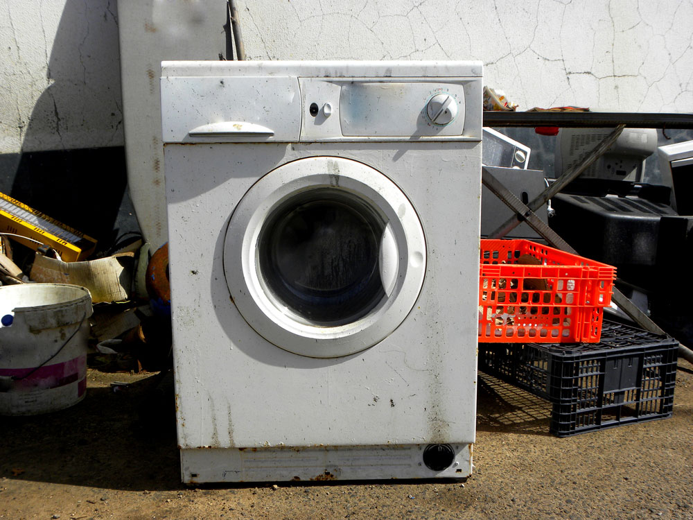 broken appliance ready for Appliance Removal in Long Beach, California