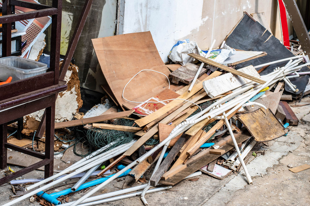 discarded trash ready for Junk Removal Services in Irvine, CA