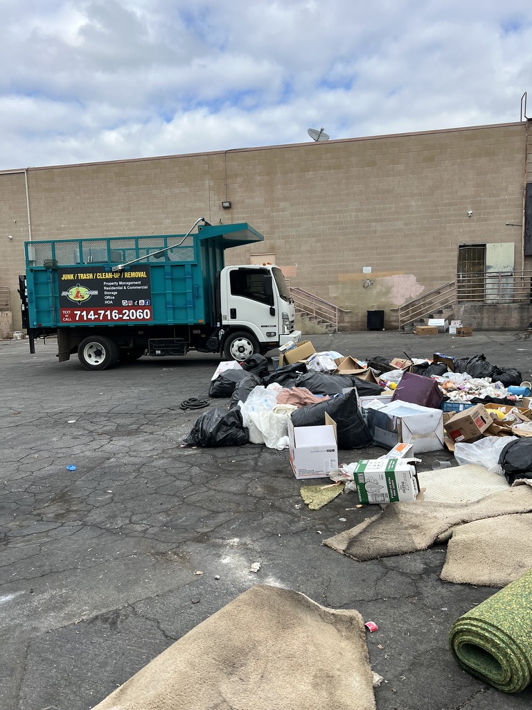 Junk Mission crew on a junk removal job in Orange County